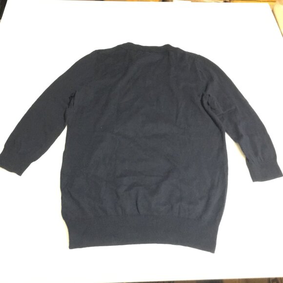 J Crew Womens Sweater Size Small Navy/ Black Red Anchor Nautical Cotton - Picture 5 of 8